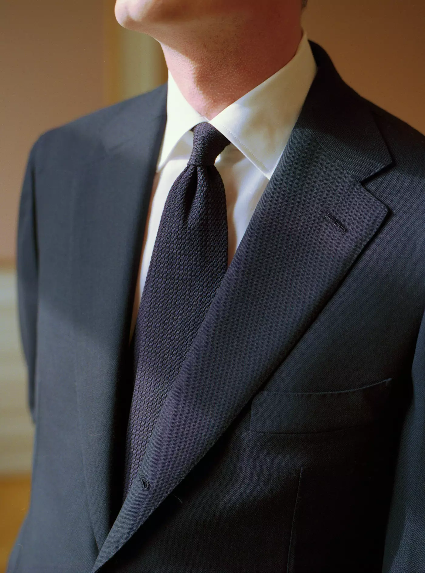 3 Fold Tie Navy Grenadine