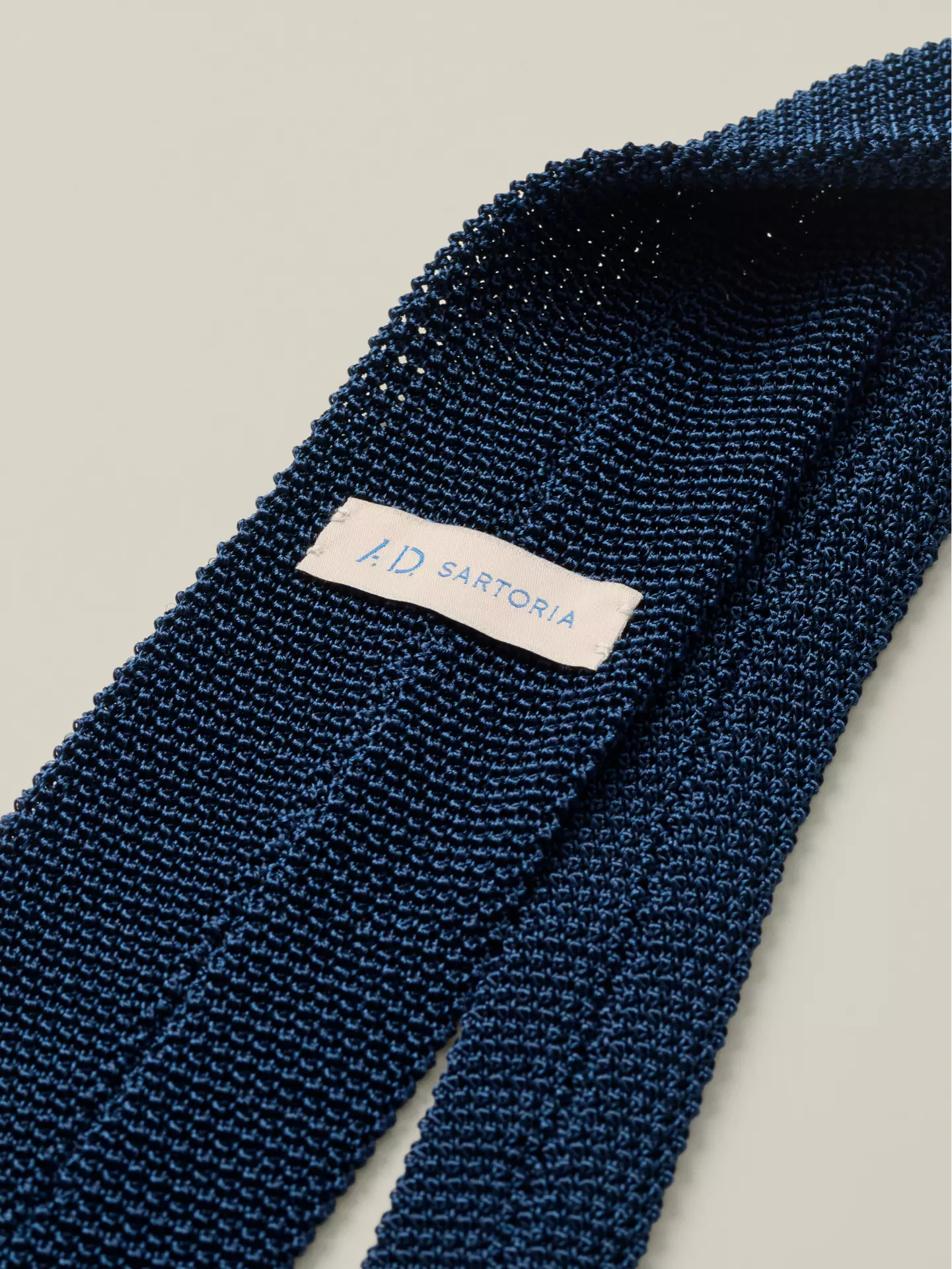 Tie Knitted Silk Navy